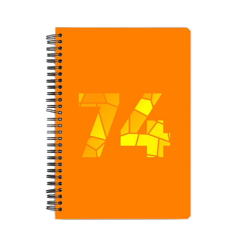 74 Number Notebook (Orange, A5 Size, 100 Pages, Ruled, 6 Pack)