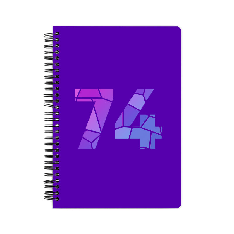 74 Number Notebook (Purple, A5 Size, 100 Pages, Ruled, 6 Pack)