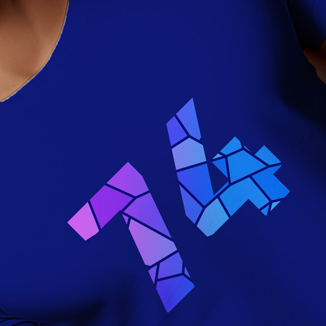 74 Number Men Unisex T-Shirt | Custom Number Graphic Tee (Royal Blue)