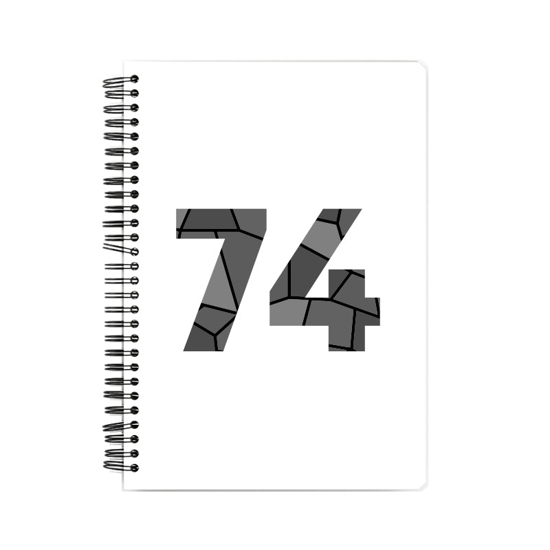 74 Number Notebook (White, A5 Size, 100 Pages, Ruled, 6 Pack)