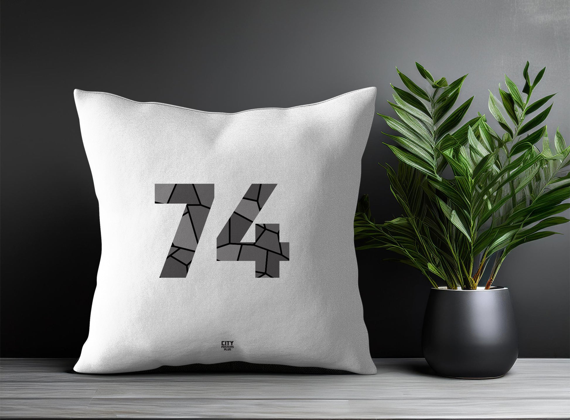 74 Number Pillow Case (White)