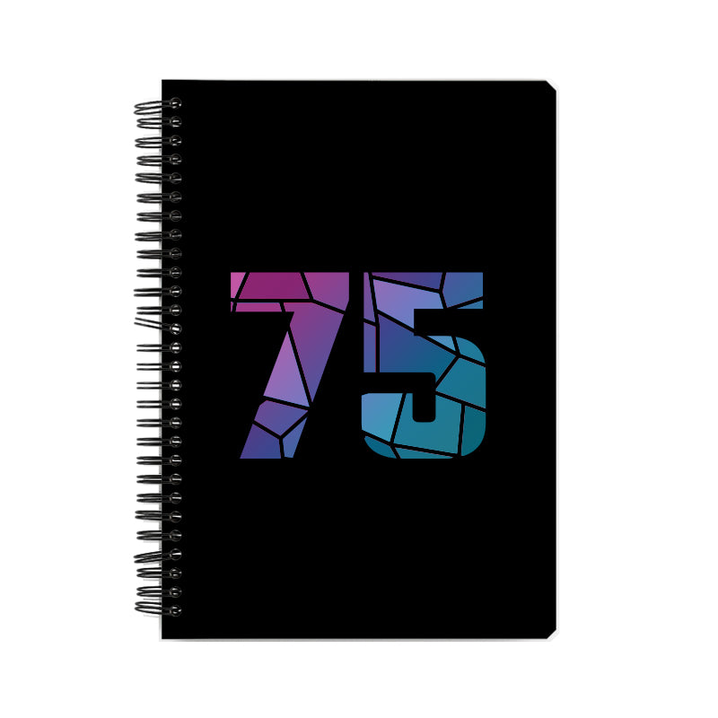 75 Number Notebook (Black, A5 Size, 100 Pages, Ruled, 6 Pack)