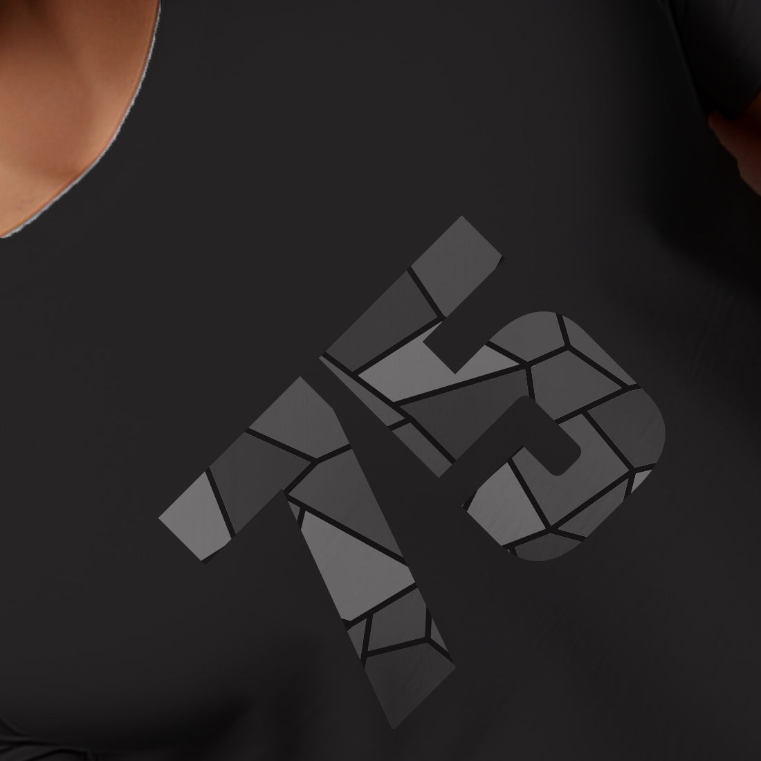 75 Number Men Unisex T-Shirt | Custom Number Graphic Tee (Black)