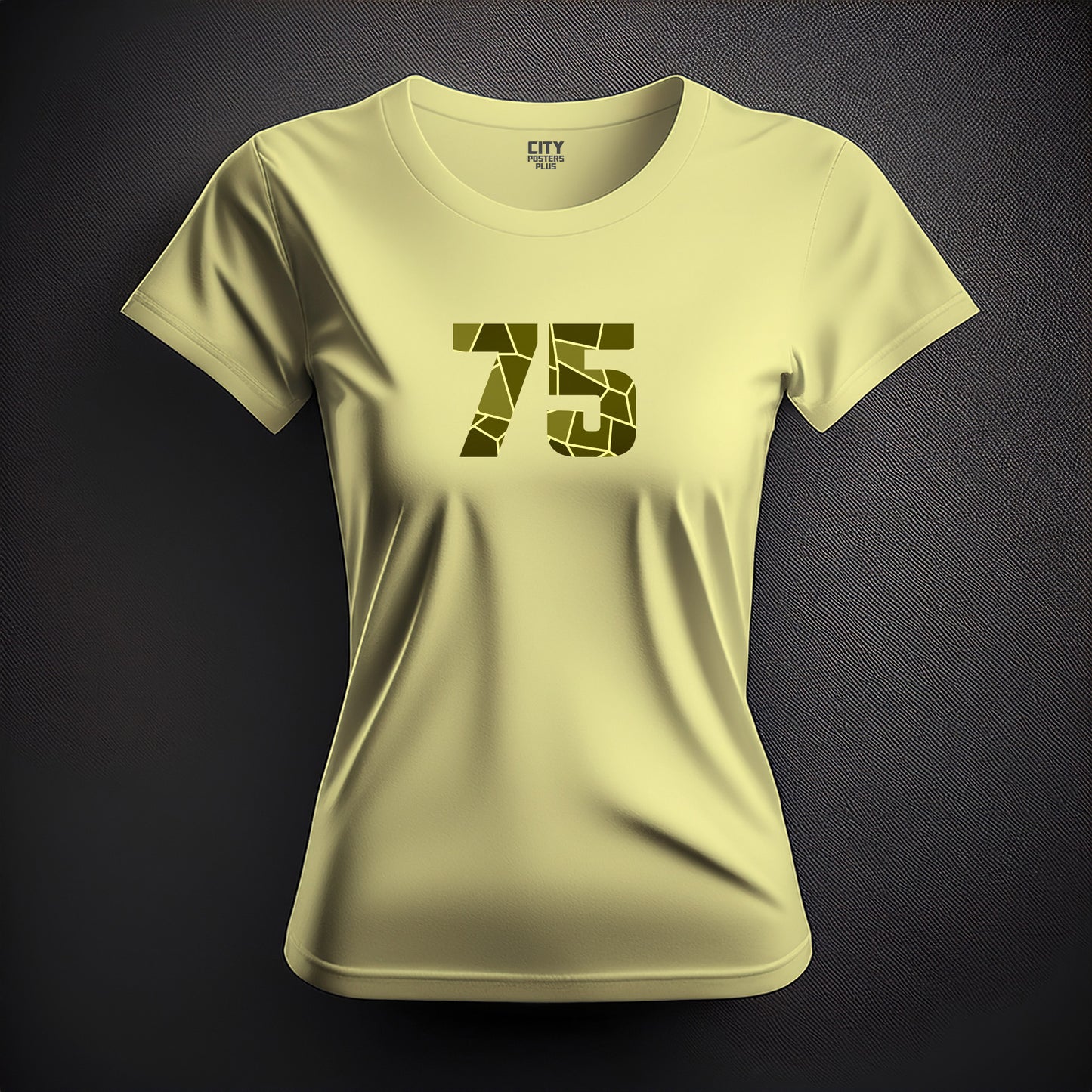 75 Number Women T-Shirt (Butter Yellow)