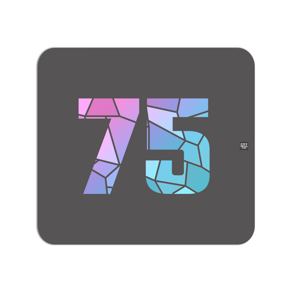 75 Number Mousepad (Charcoal Grey)