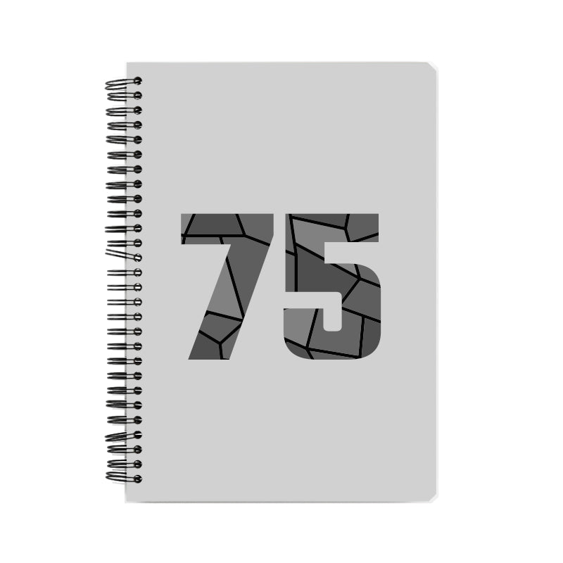 75 Number Notebook (Melange Grey, A5 Size, 100 Pages, Ruled, 6 Pack)