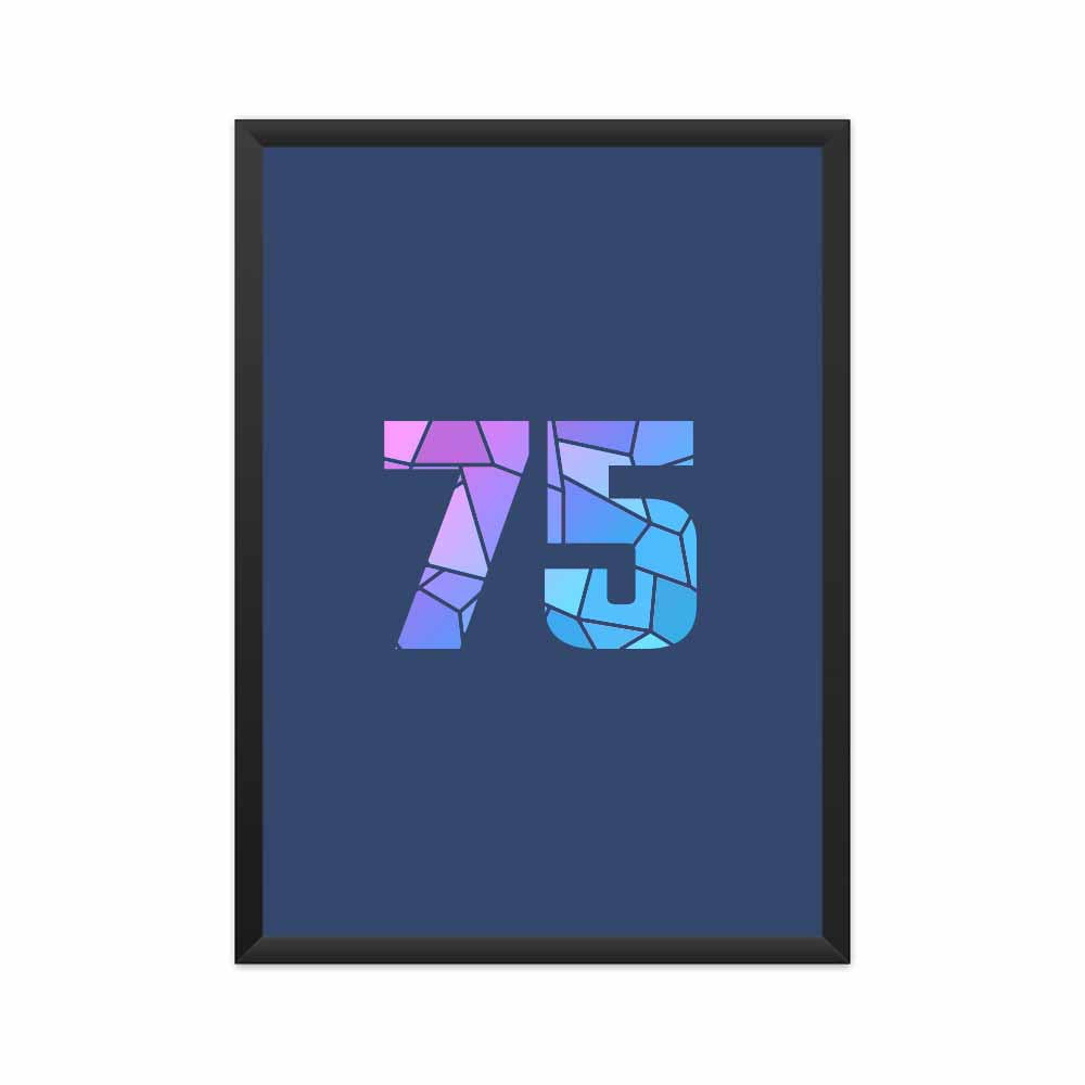 75 Number Framed Poster