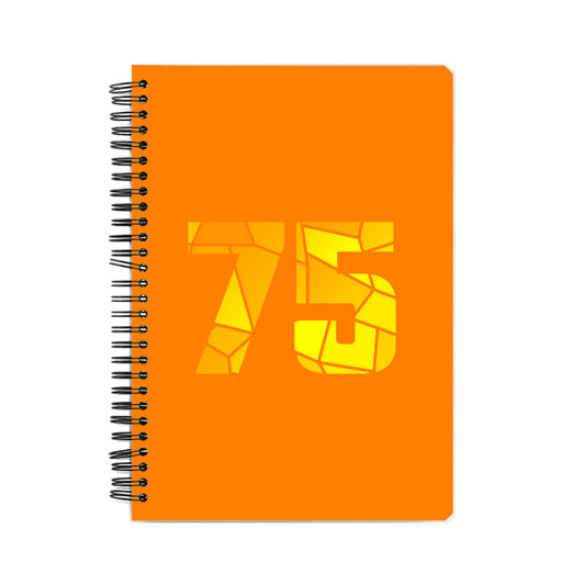 75 Number Notebook (Orange, A5 Size, 100 Pages, Ruled, 6 Pack)