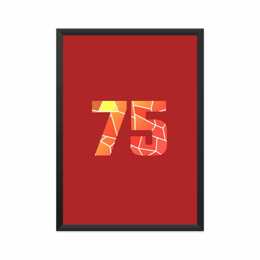 75 Number Framed Poster