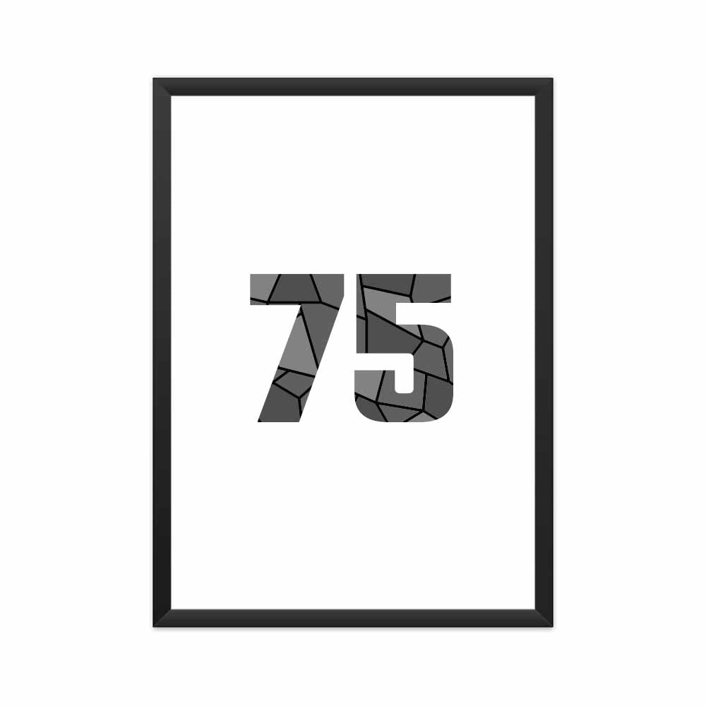 75 Number Framed Poster