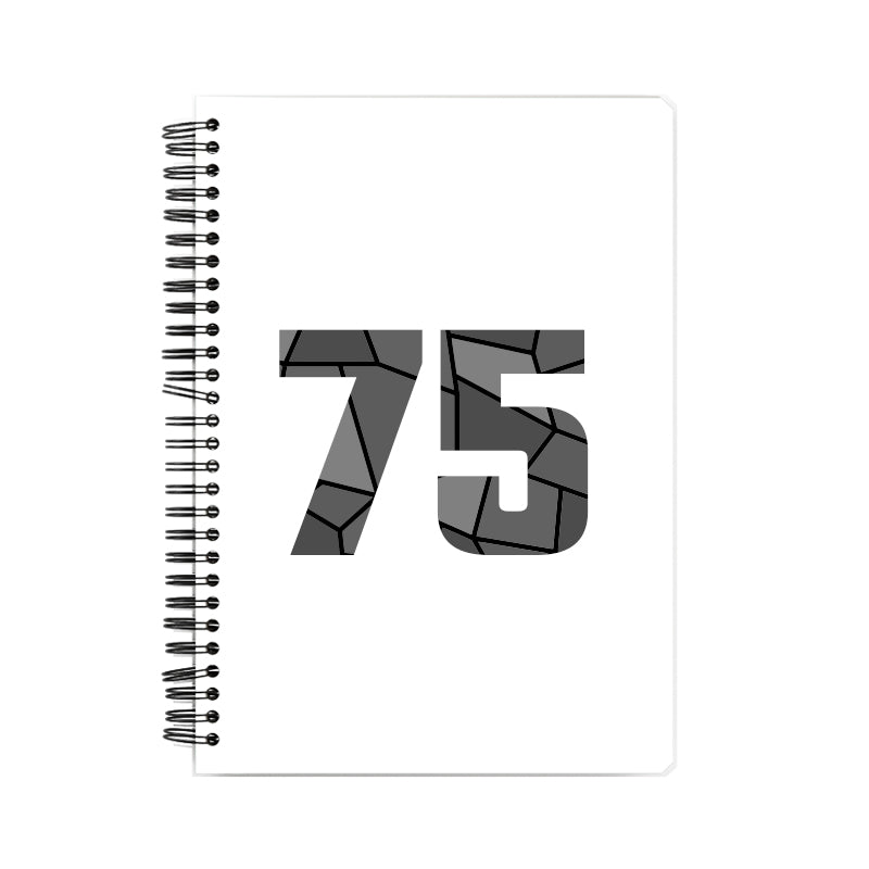 75 Number Notebook (White, A5 Size, 100 Pages, Ruled, 6 Pack)