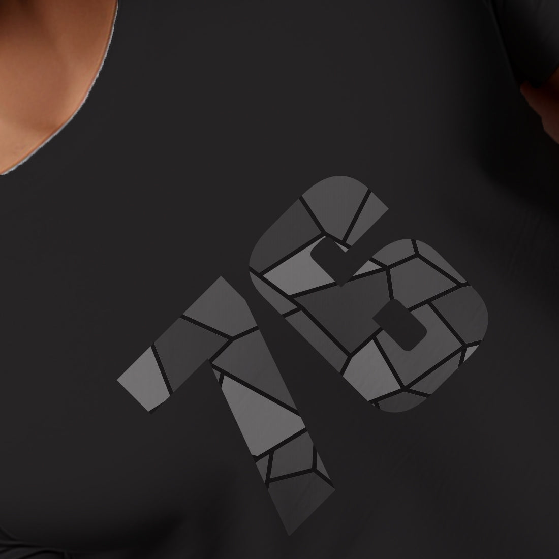 76 Number Men Unisex T-Shirt | Custom Number Graphic Tee (Black)