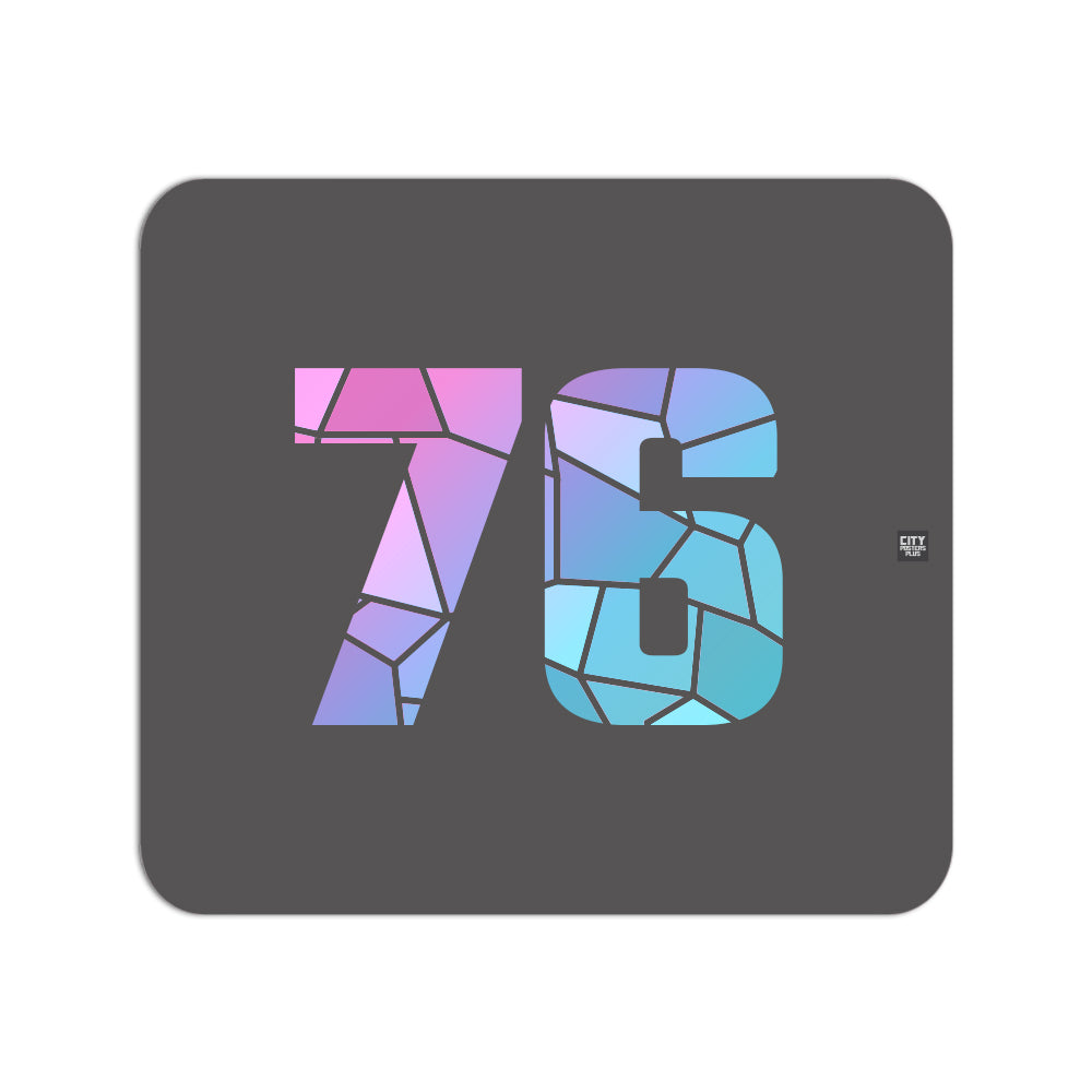 76 Number Mousepad (Charcoal Grey)