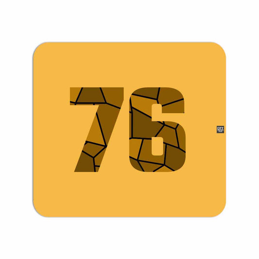 76 Number Mousepad (Golden Yellow)