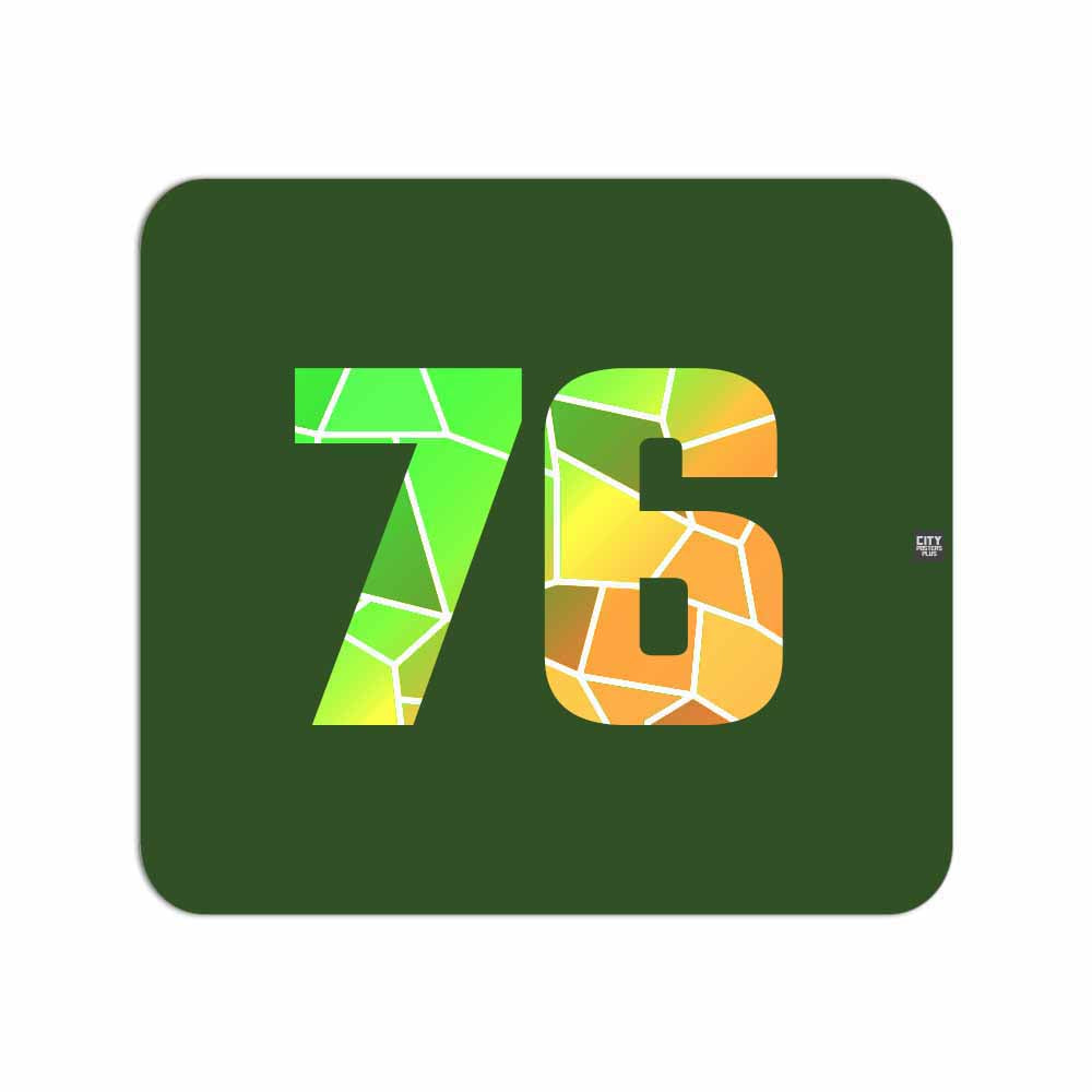 76 Number Mousepad (Olive Green)
