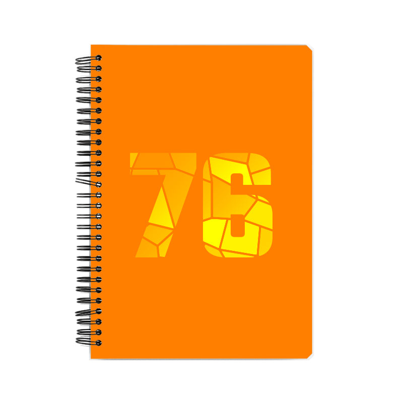 76 Number Notebook (Orange, A5 Size, 100 Pages, Ruled, 6 Pack)