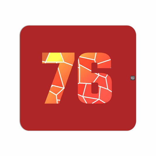 76 Number Mousepad (Red)