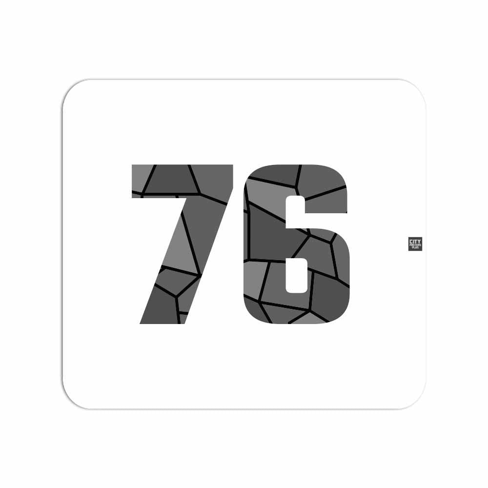 76 Number Mousepad (White)