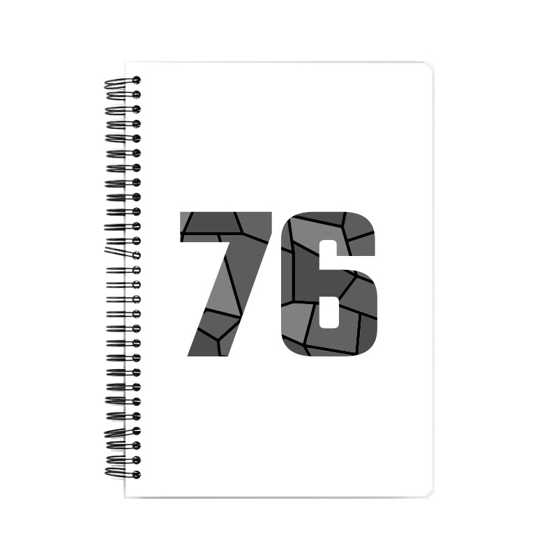 76 Number Notebook (White, A5 Size, 100 Pages, Ruled, 6 Pack)