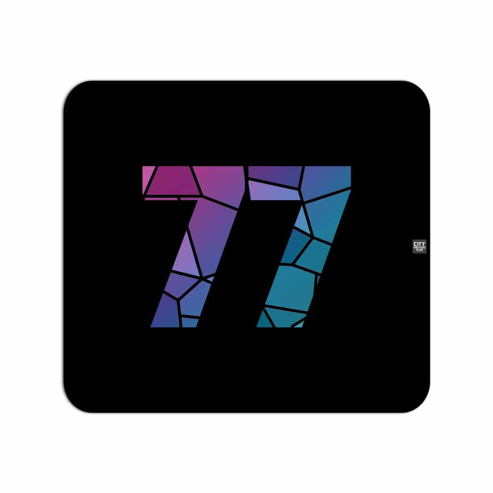 77 Number Mousepad (Black)