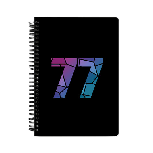 77 Number Notebook (Black, A5 Size, 100 Pages, Ruled, 6 Pack)