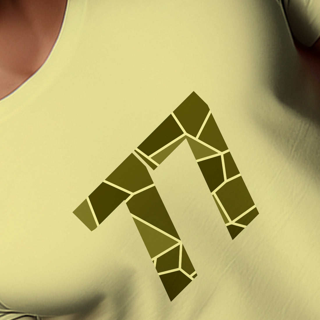 77 Number Men Unisex T-Shirt | Custom Number Graphic Tee (Butter Yellow)