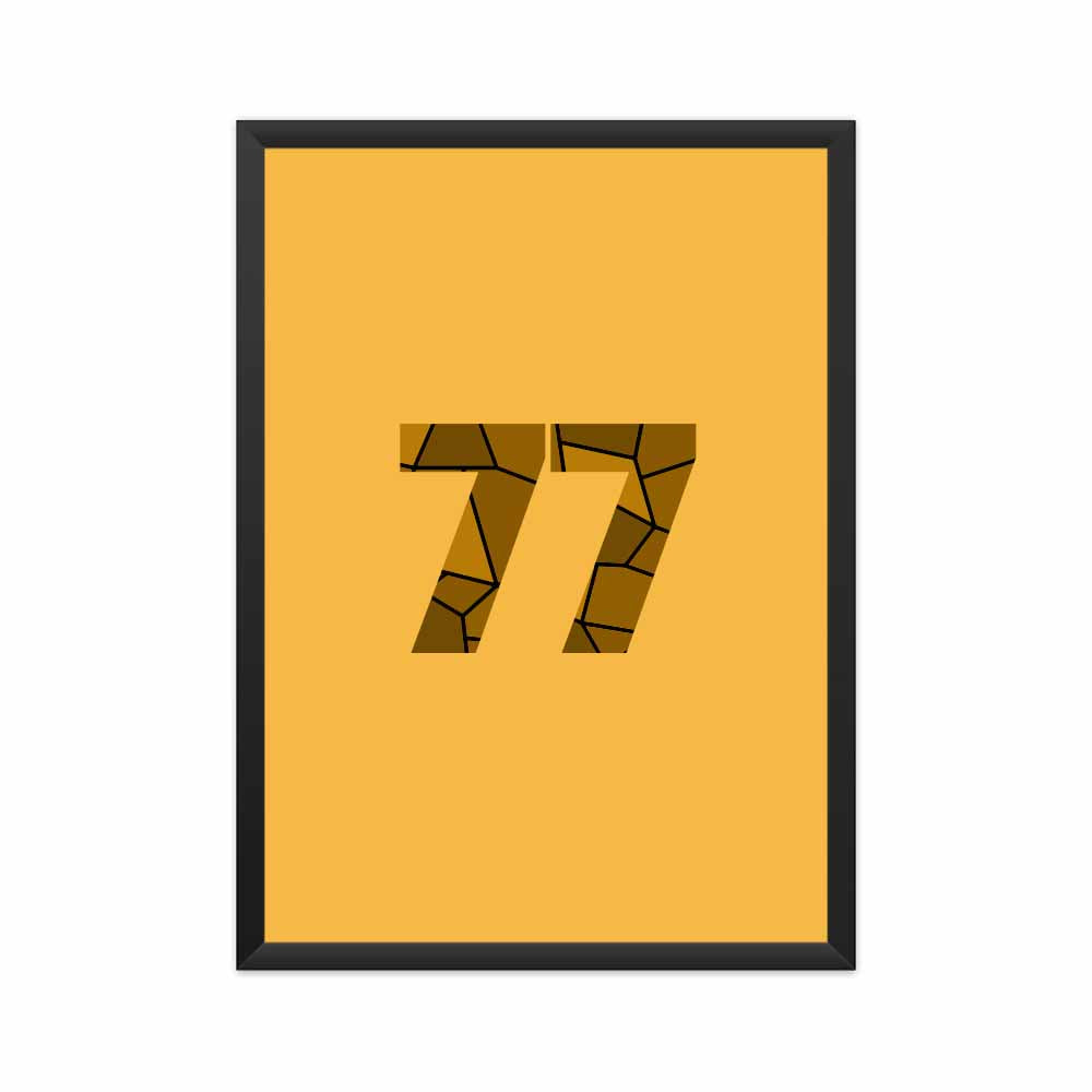 77 Number Framed Poster