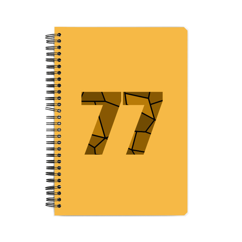 77 Number Notebook (Golden Yellow, A5 Size, 100 Pages, Ruled, 6 Pack)