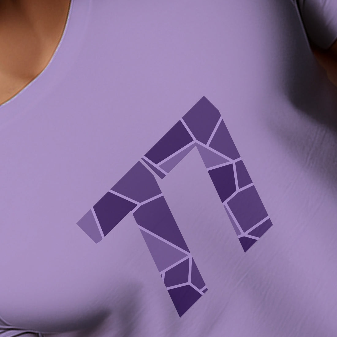 77 Number Men Unisex T-Shirt | Custom Number Graphic Tee (Iris Lavender)