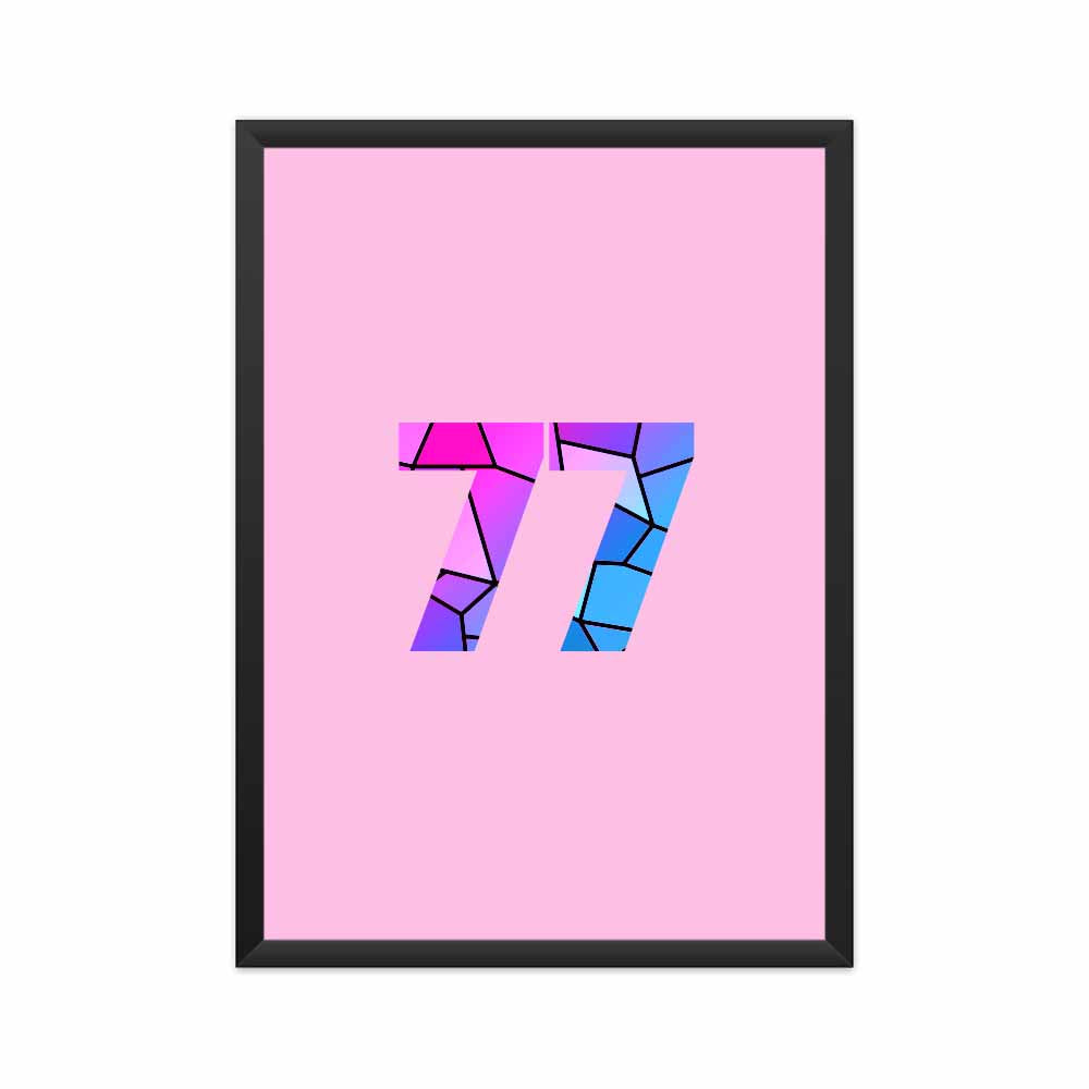 77 Number Framed Poster