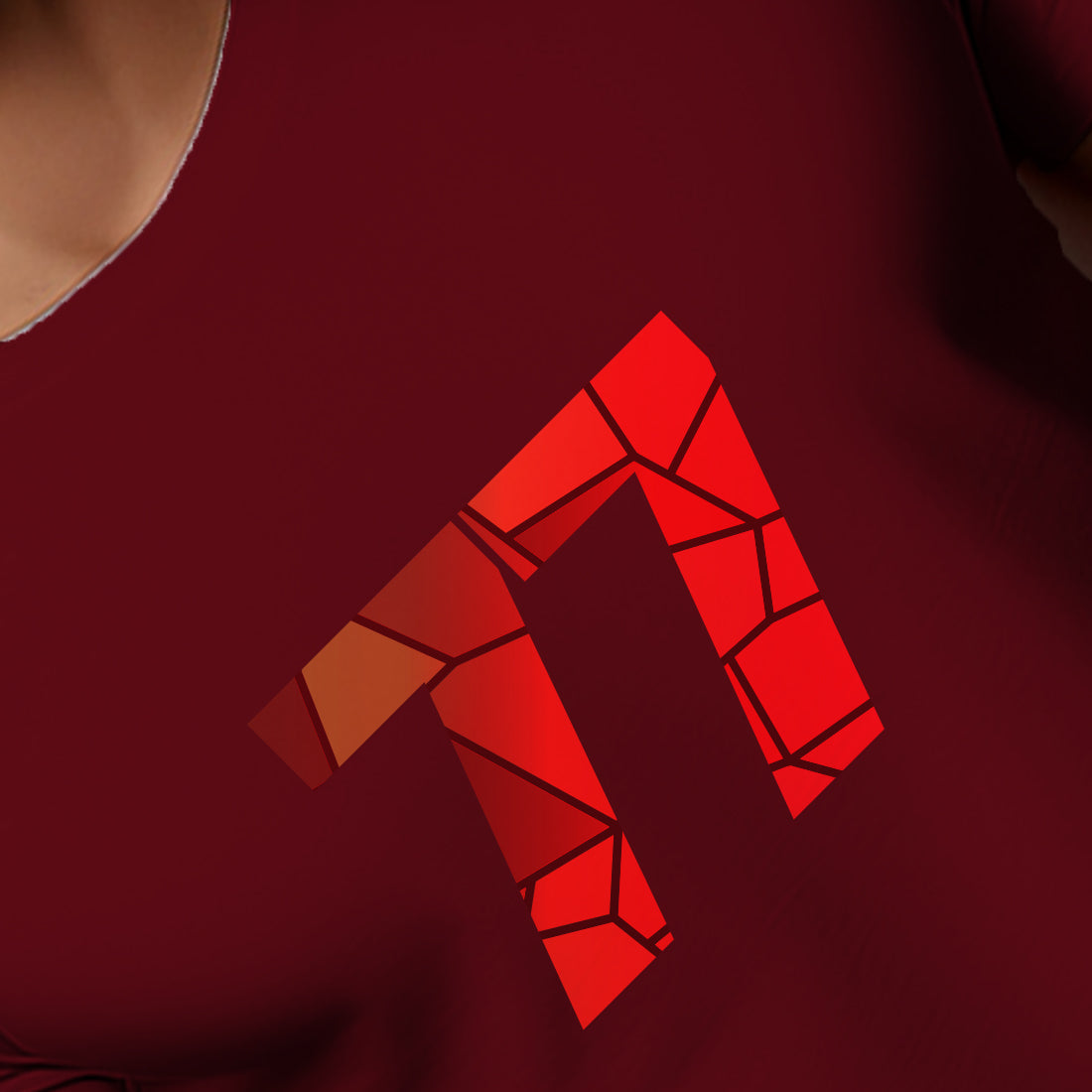 77 Number Men Unisex T-Shirt | Custom Number Graphic Tee (Maroon)