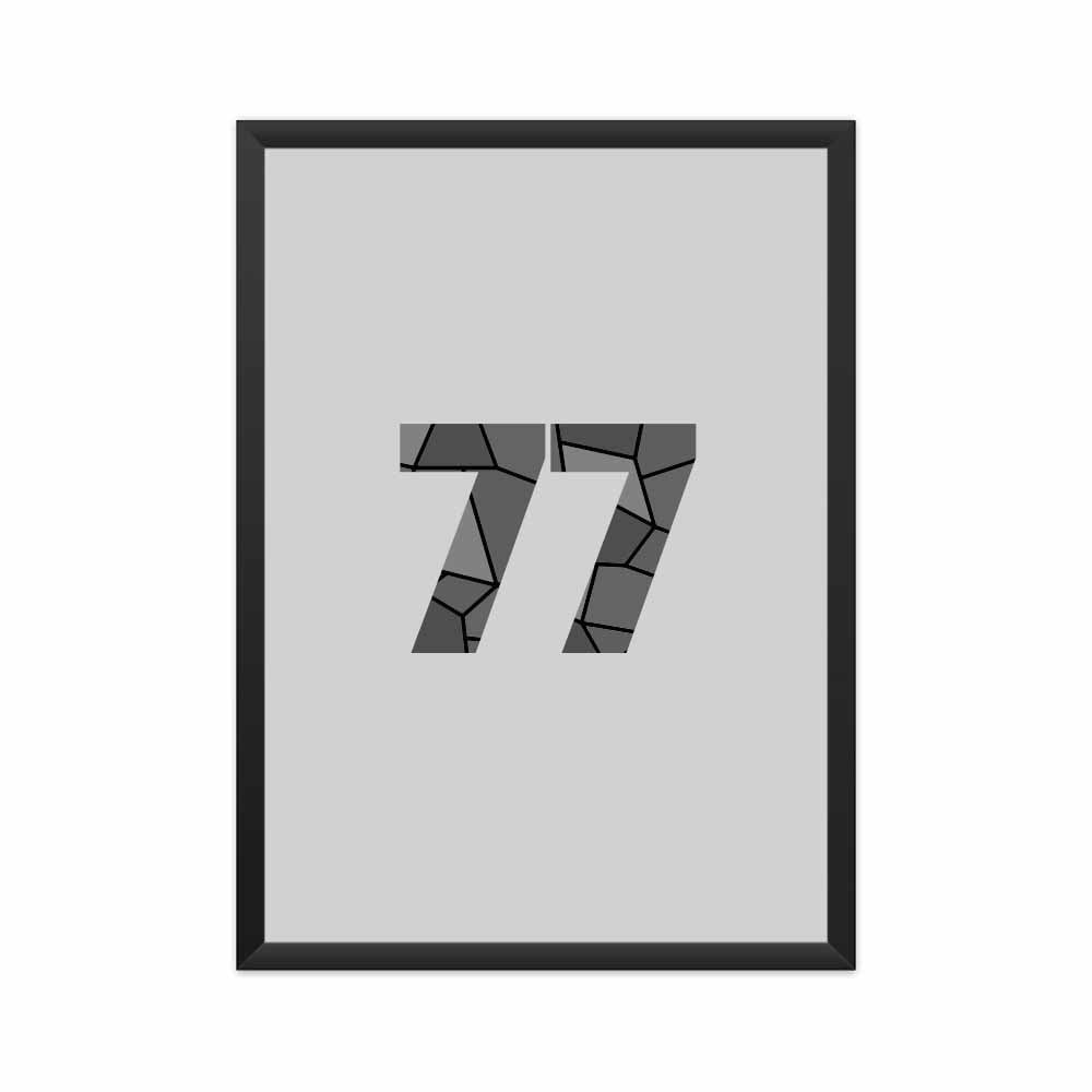 77 Number Framed Poster