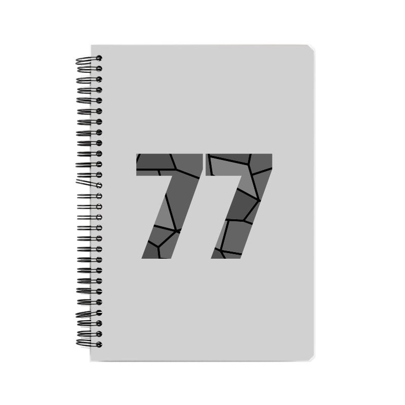 77 Number Notebook (Melange Grey, A5 Size, 100 Pages, Ruled, 6 Pack)