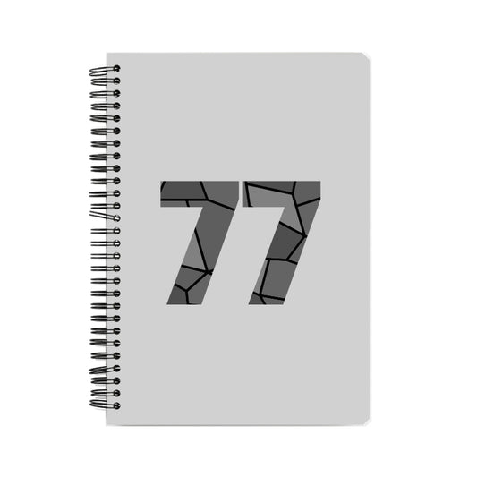 77 Number Notebook (Melange Grey, A5 Size, 100 Pages, Ruled, 6 Pack)