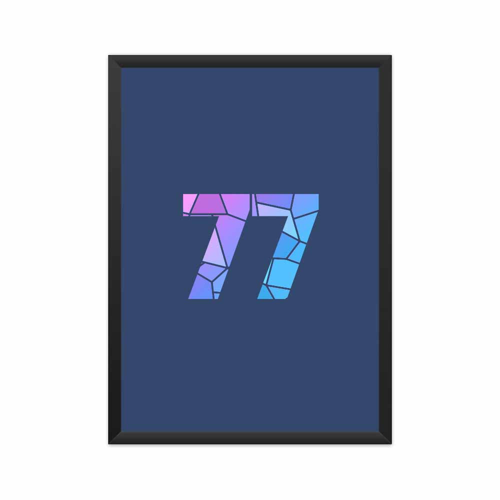 77 Number Framed Poster