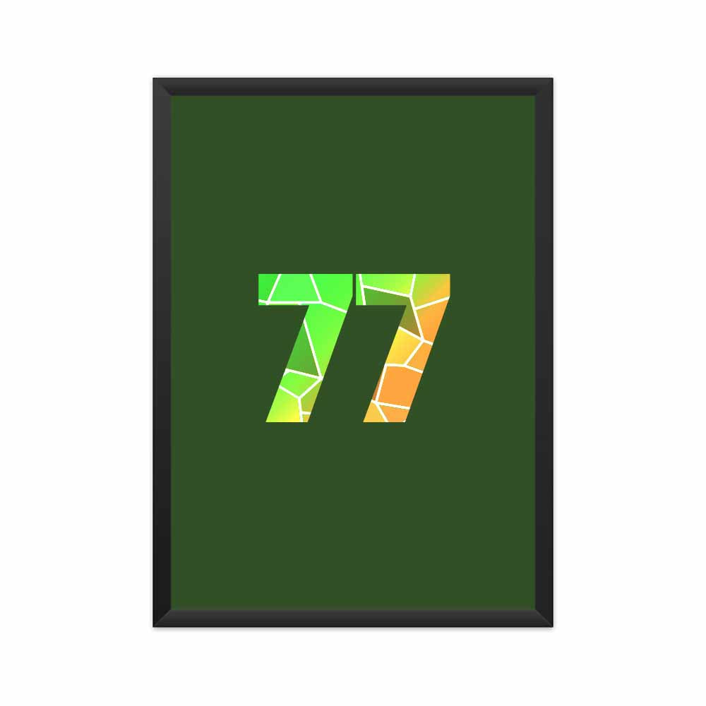 77 Number Framed Poster