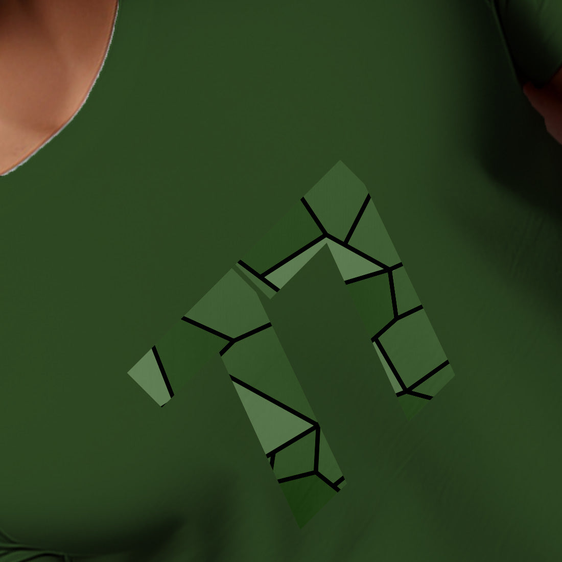 77 Number Men Unisex T-Shirt | Custom Number Graphic Tee (Olive Green)