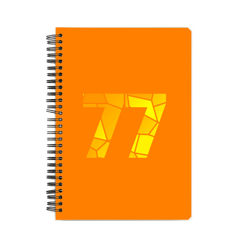 77 Number Notebook (Orange, A5 Size, 100 Pages, Ruled, 6 Pack)