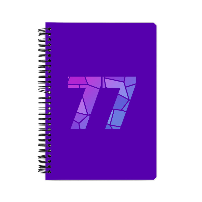 77 Number Notebook (Purple, A5 Size, 100 Pages, Ruled, 6 Pack)