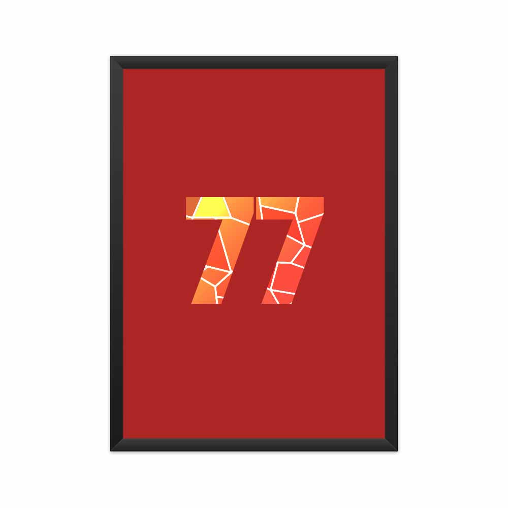 77 Number Framed Poster