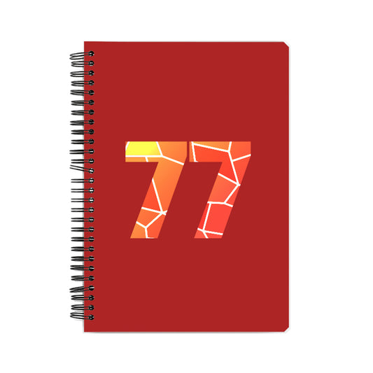 77 Number Notebook (Red, A5 Size, 100 Pages, Ruled, 6 Pack)