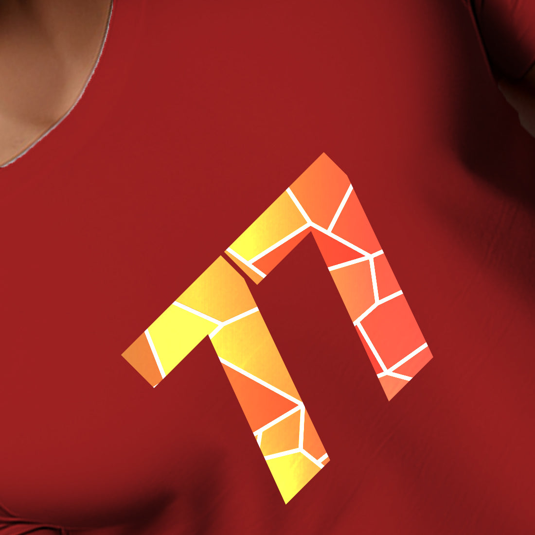 77 Number Men Unisex T-Shirt | Custom Number Graphic Tee (Red)
