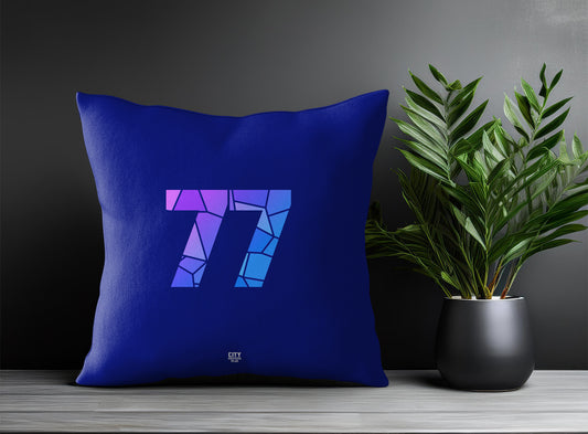 77 Number Pillow Case (Royal Blue)