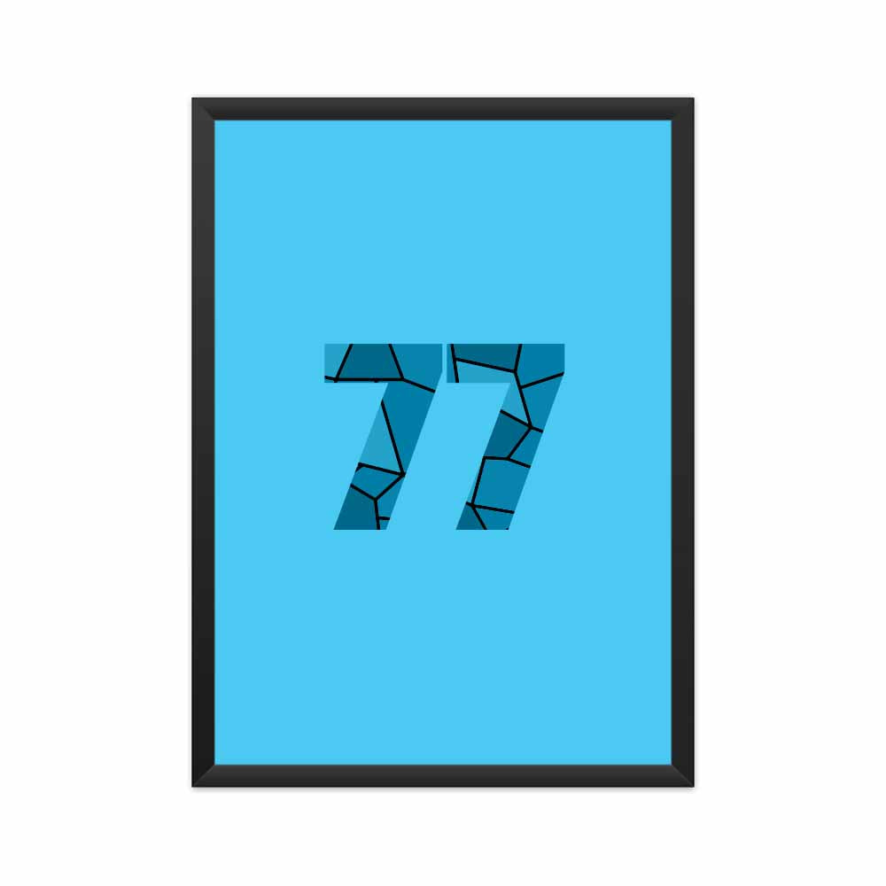 77 Number Framed Poster