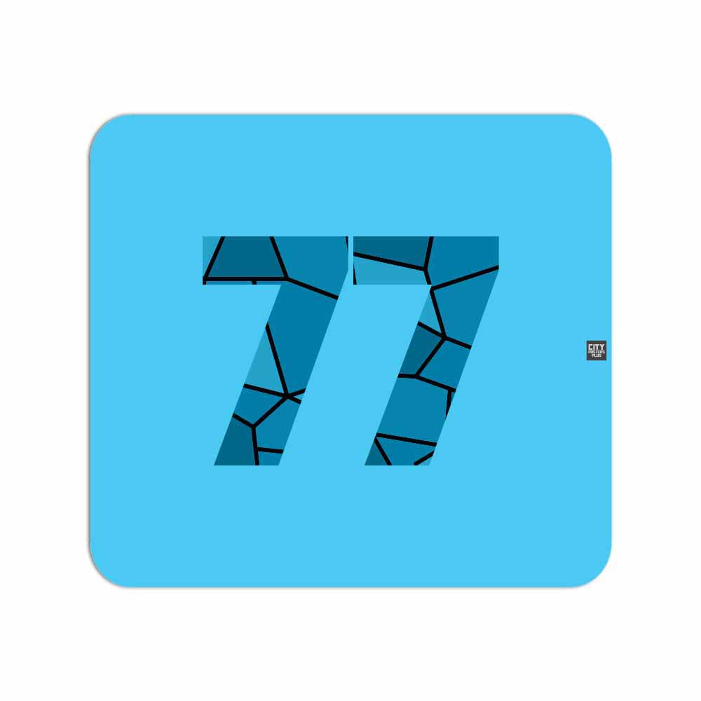 77 Number Mousepad (Sky Blue)