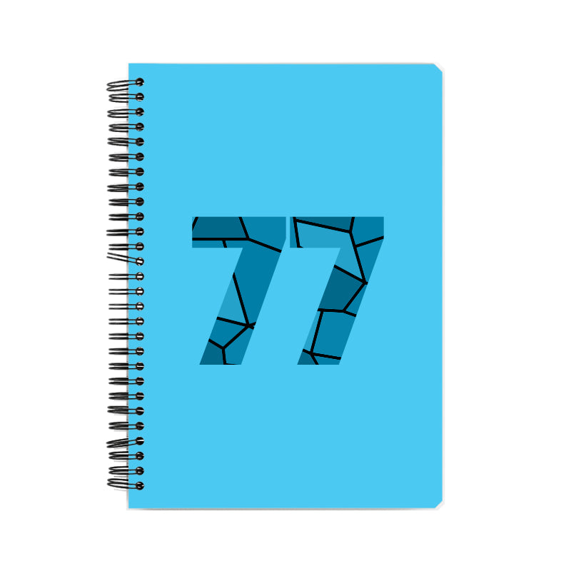 77 Number Notebook (Sky Blue, A5 Size, 100 Pages, Ruled, 6 Pack)