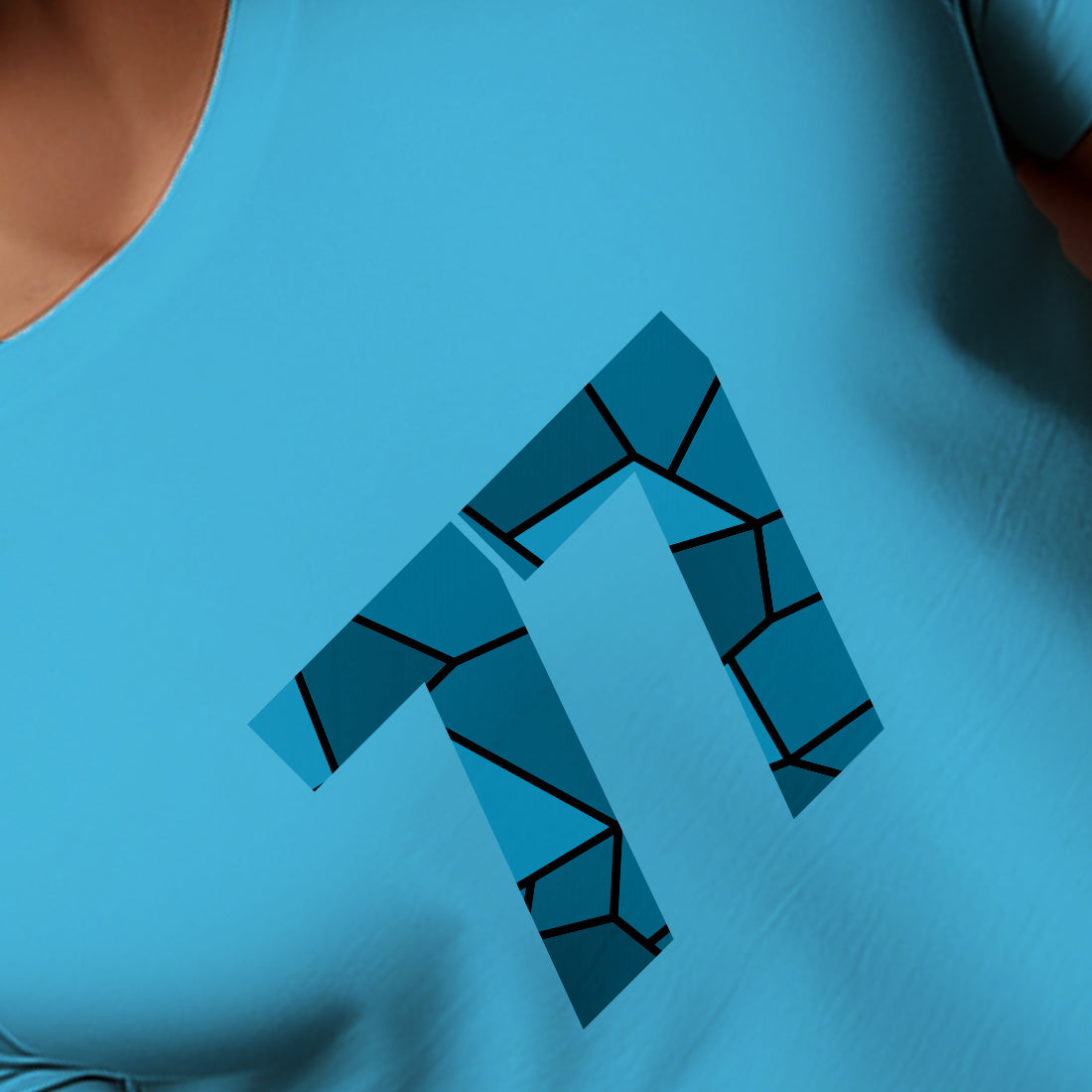 77 Number Men Unisex T-Shirt | Custom Number Graphic Tee (Sky Blue)