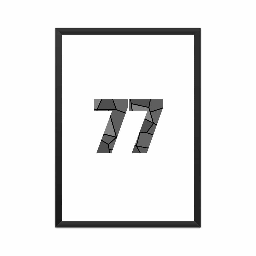 77 Number Framed Poster