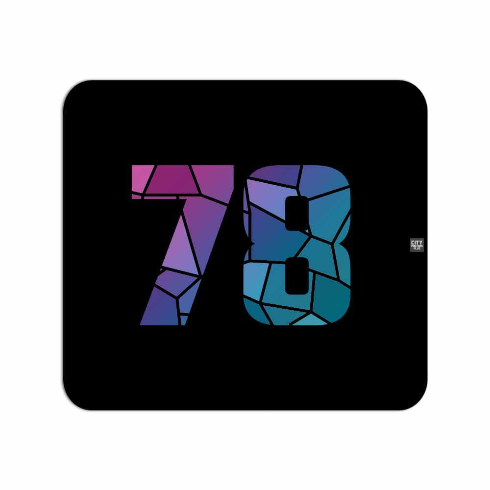 78 Number Mousepad (Black)