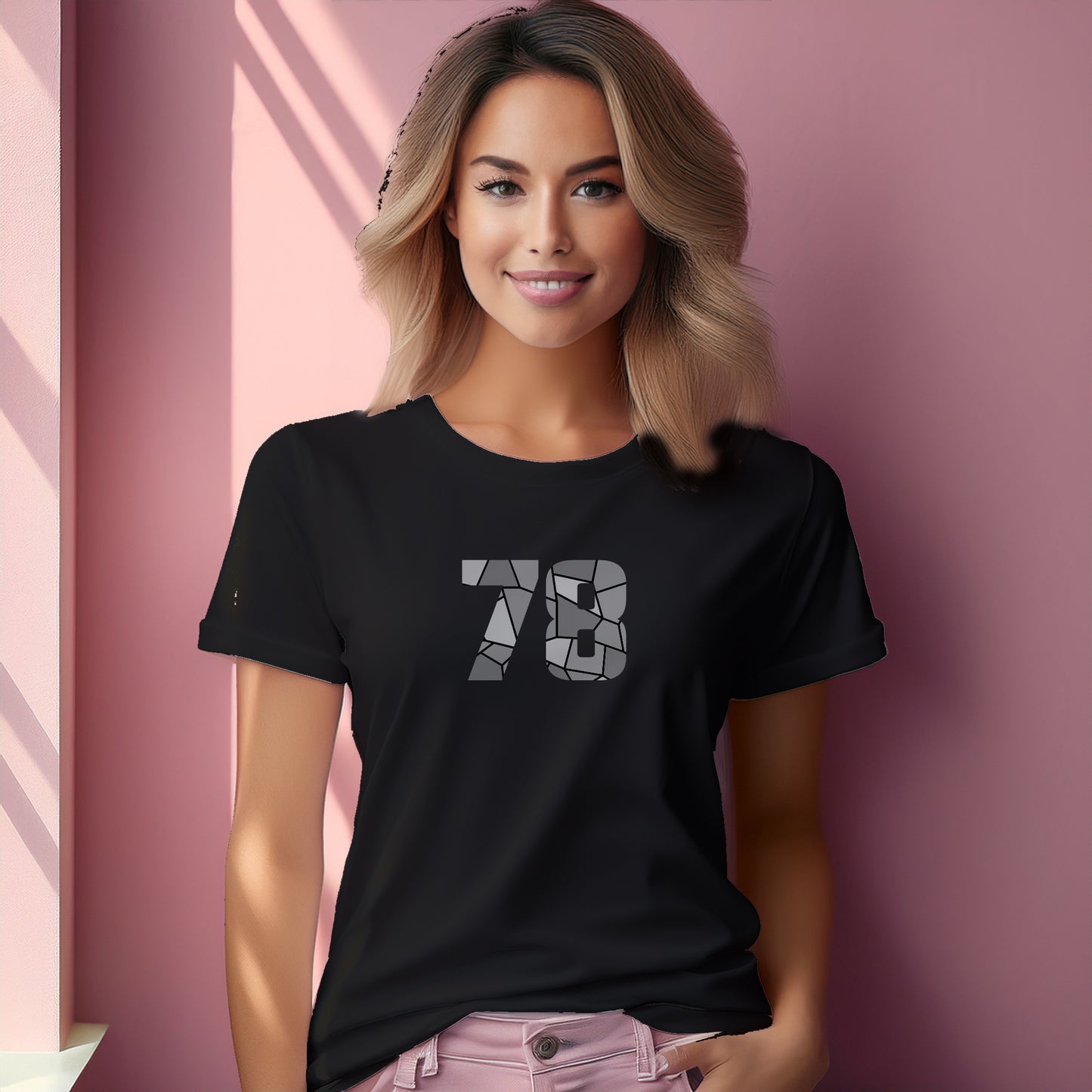 78 Number Women T-Shirt (Black)